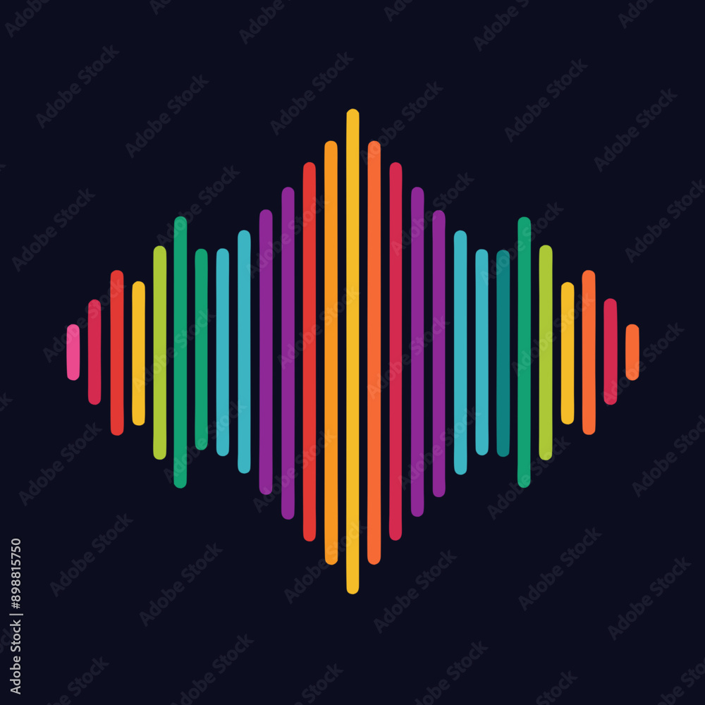 Obraz premium Dynamic Audio Spectrum Waveform 