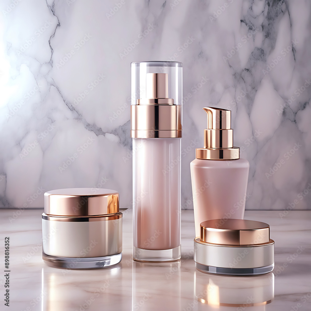 Mockup template beauty cosmetics products