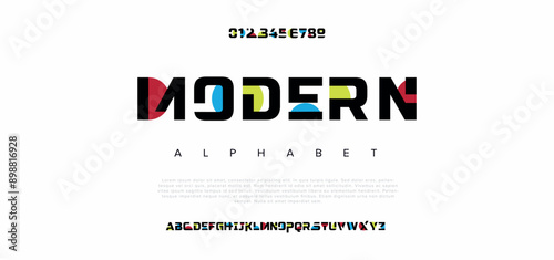 Modern  alphabet fonts. Typography sport, technology, fashion, digital, future creative logo font. vector illustration	