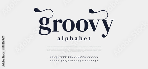 Groovy luxury elegant typography vintage serif font wedding invitation logo music fashion property	