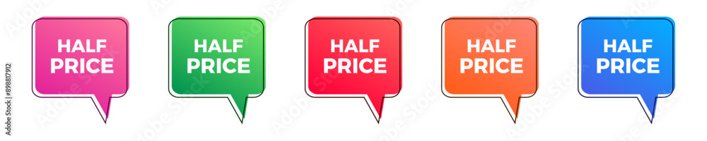 Half price sale colorful sticker set. Half price sale colorful sticker set.