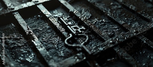 Key to the entrance grate in a prison