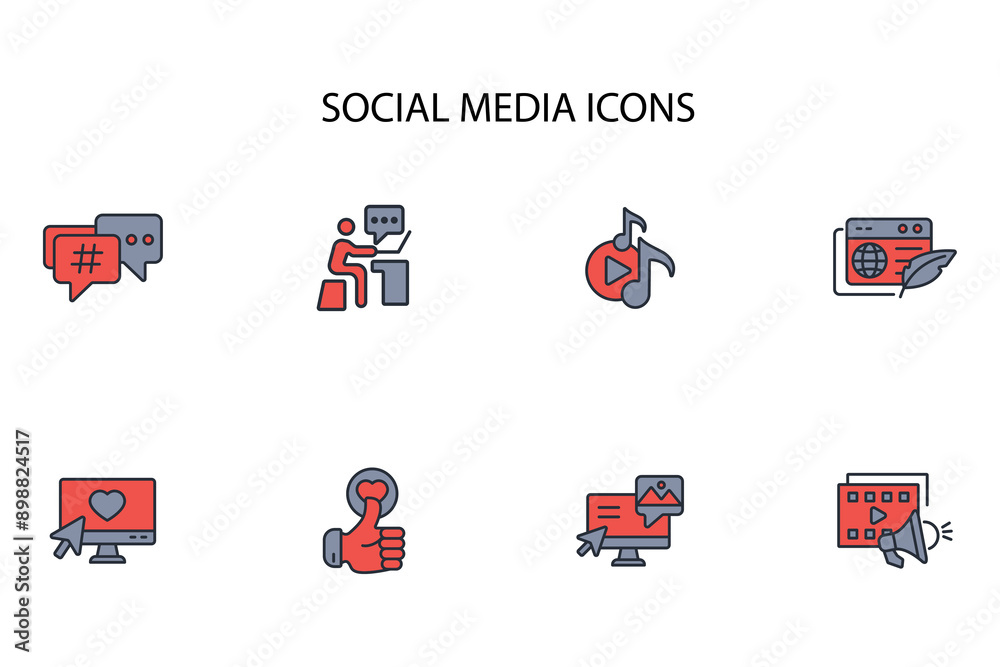 social media icon set.vector.Editable stroke.linear style sign for use web design,logo.Symbol illustration. social media icon set.vector.Editable stroke.linear style sign for use web design,logo.Symbol illustration.