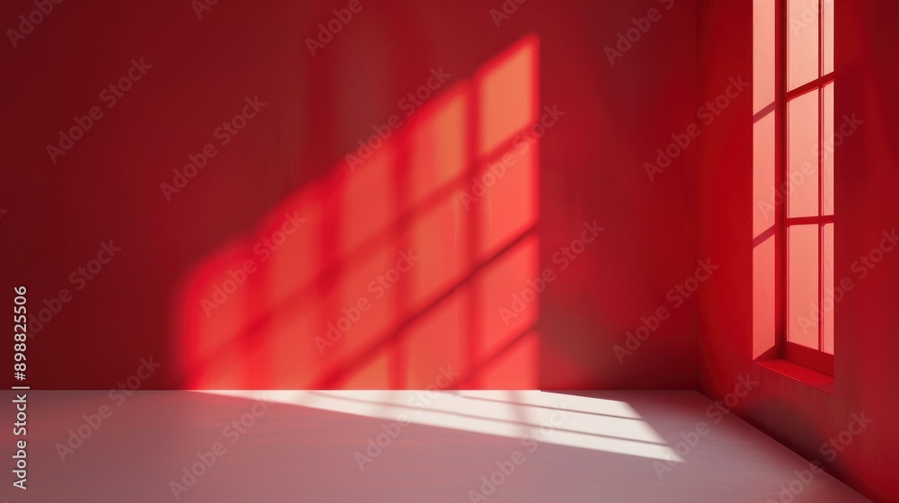 Abstract red studio background for product presentation. Backdrop with shadows Abstract red studio background for product presentation. Backdrop with shadows