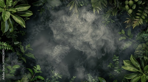 Plants and Smoke Drifting in the Air
