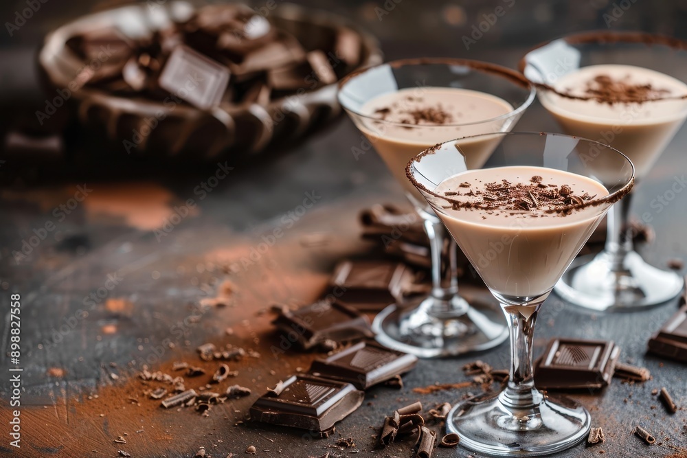 Chocolaty vodka martini with cream Chocolaty vodka martini with cream