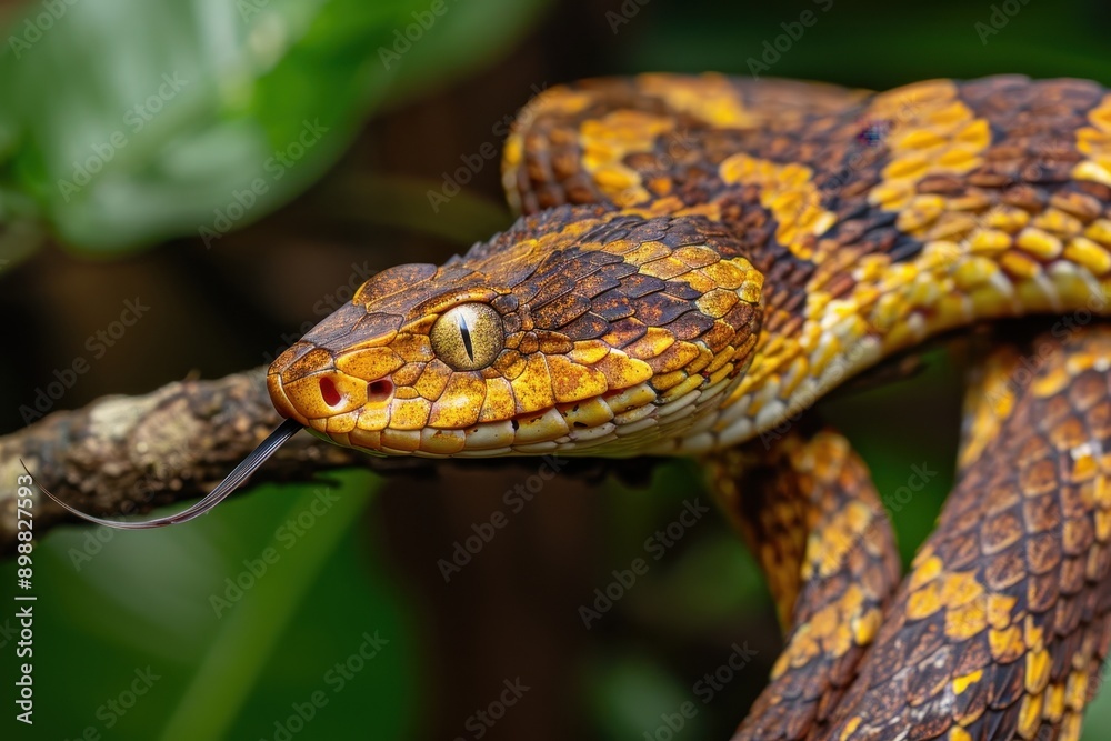 Fototapeta premium Close up of Boiga multo maculata snake