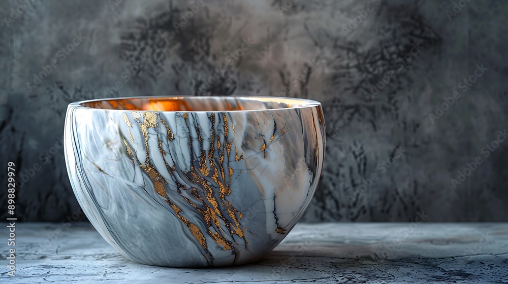 Elegant marble pot with a polished surface Elegant marble pot with a polished surface