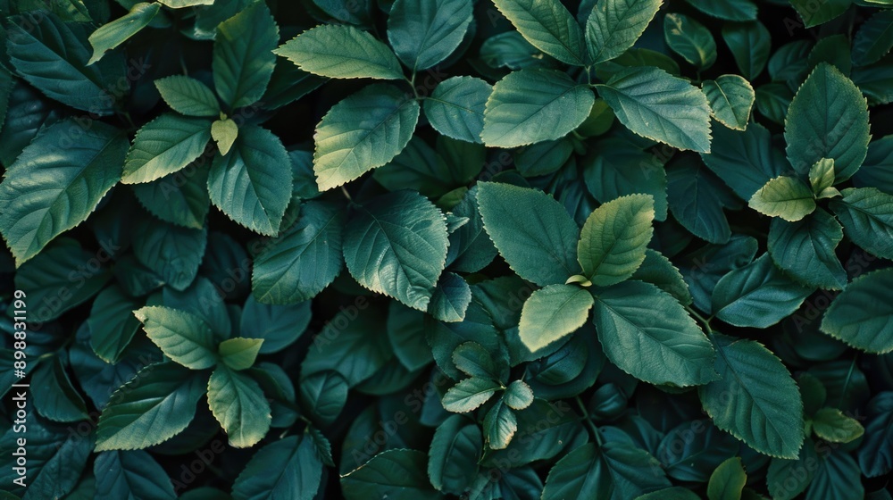 A close-up view of a bunch of green leaves A close-up view of a bunch of green leaves