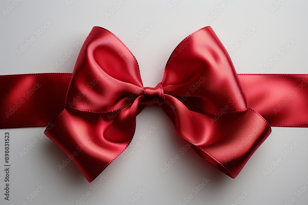 Shiny red satin ribbon on white background. red bow. Isolated red bow and ribbon. Holiday red bow and ribbon. Christmas gift, valentines day, birthday, Generative AI Shiny red satin ribbon on white background. red bow. Isolated red bow and ribbon. Holiday red bow and ribbon. Christmas gift, valentines day, birthday, Generative AI