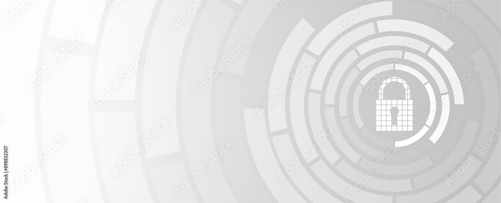Fototapeta premium Cyber security and information or network protection. Future cyber technology web services for business and internet project. Vector art.