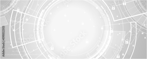 Cyber security and information or network protection. Future cyber technology web services for business and internet project. Vector art.