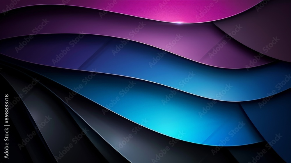 Colorful and modern pattern with wavy shapes in various shades of blue and purple on abstract background Colorful and modern pattern with wavy shapes in various shades of blue and purple on abstract background