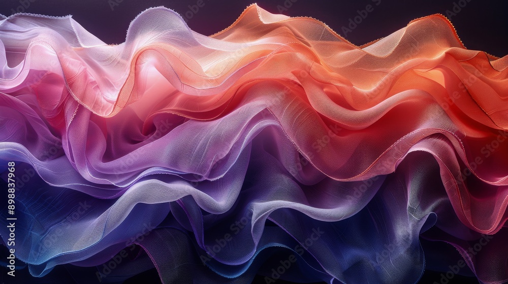 Obraz premium Colorful Wave of Smoke