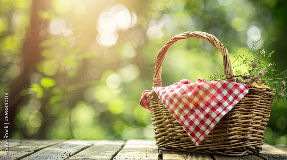 Picnic Basket Ready for a Day Out in Nature Picnic Basket Ready for a Day Out in Nature