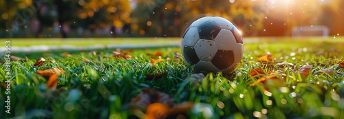Soccer Ball on Lush Green Field