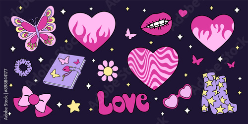 Girly cool pink nostalgia set