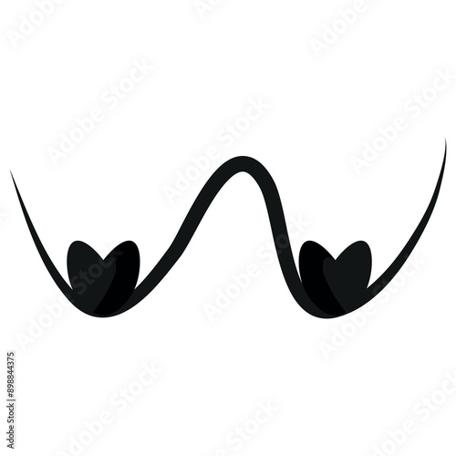 simple design for logos of female body namely open breast of one shape drawn in black outline, vector