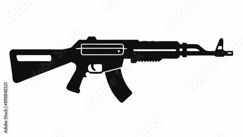 High-Quality Assault Rifle Icon Vector Detailed and Versatile Design © Mosharef 