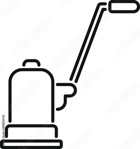 Line icon of a floor polishing machine used by a cleaning service