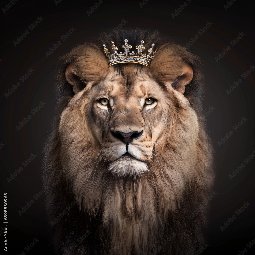 Majestic Lion with Crown Majestic Lion with Crown