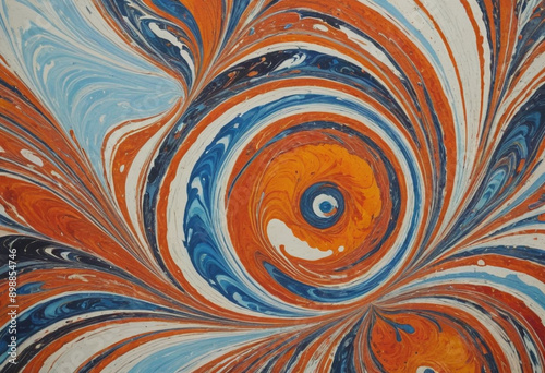  A traditional Turkish Ebru marbling artist. 