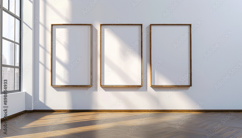 Wall with empty vertical frame mock up Wall with empty vertical frame mock up