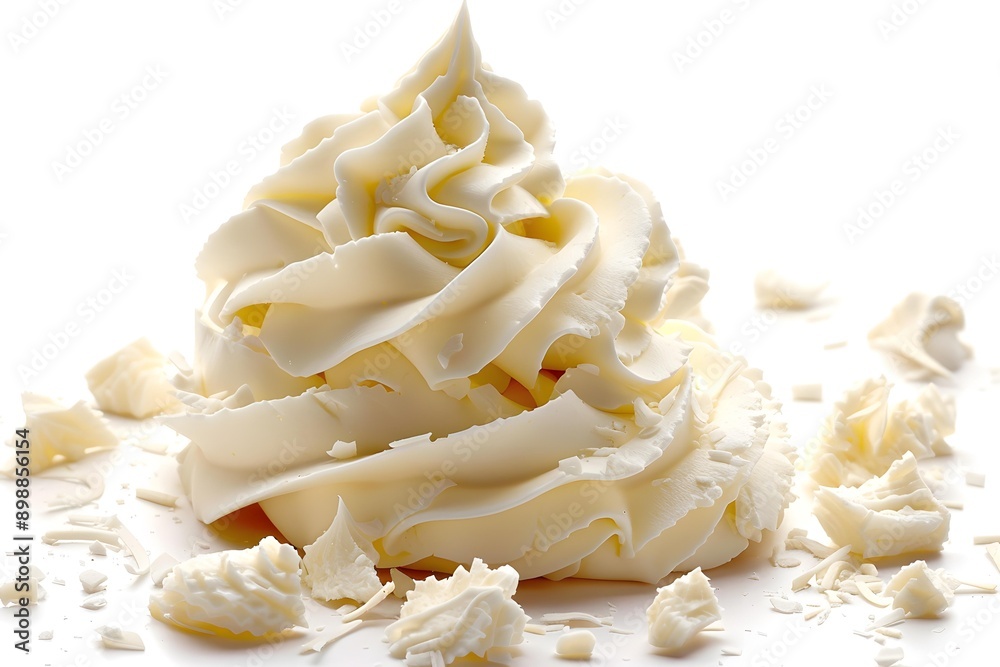 White Chocolate Curls With Butter Cream Frosting White Chocolate Curls With Butter Cream Frosting