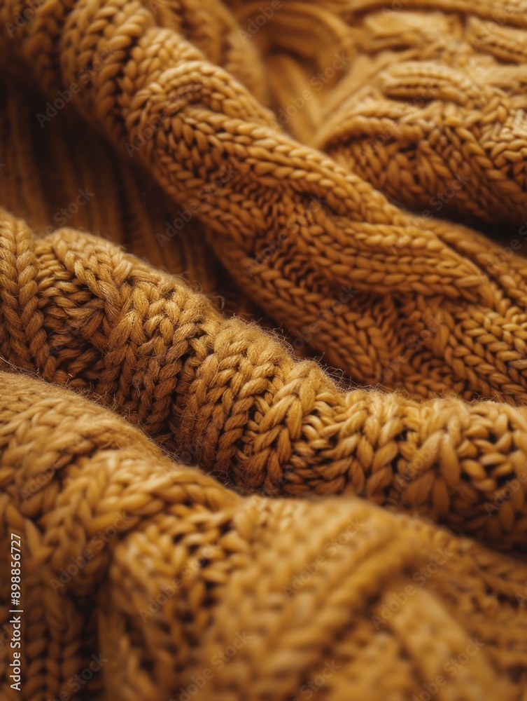 A close up of a knitted sweater with a fuzzy texture. The sweater is made of a soft, warm material and has a cozy, inviting appearance A close up of a knitted sweater with a fuzzy texture. The sweater is made of a soft, warm material and has a cozy, inviting appearance