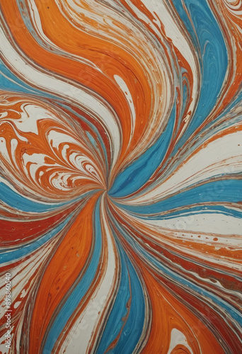  A traditional Turkish Ebru marbling artist. 