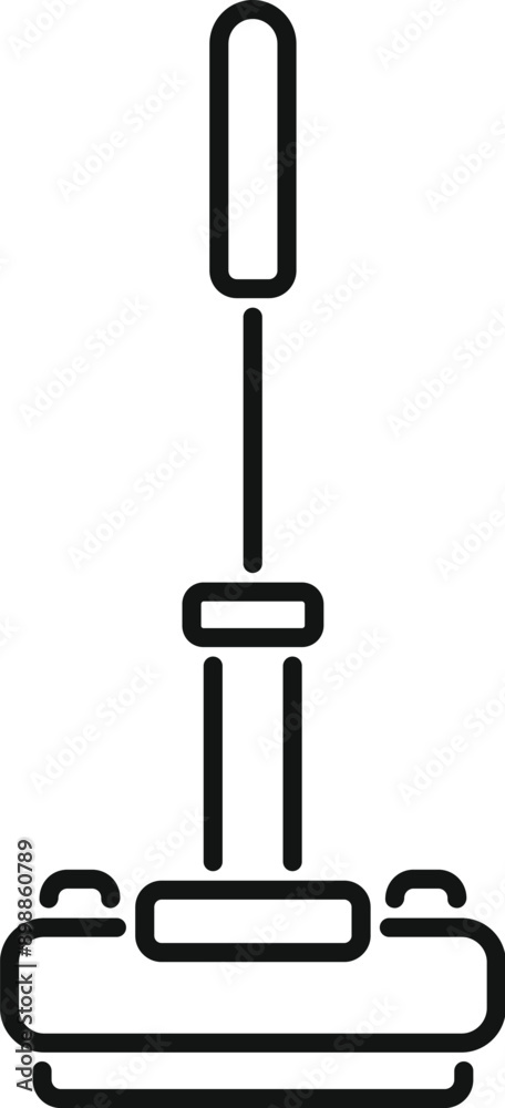 Simple cleaning service logo, mop with handle for washing floor and cleaning company Simple cleaning service logo, mop with handle for washing floor and cleaning company