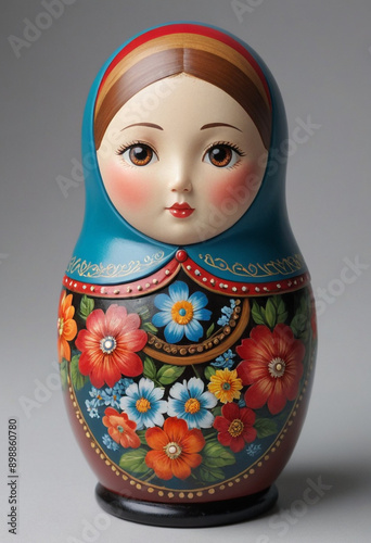  A traditional Russian Matryoshka doll painter. 