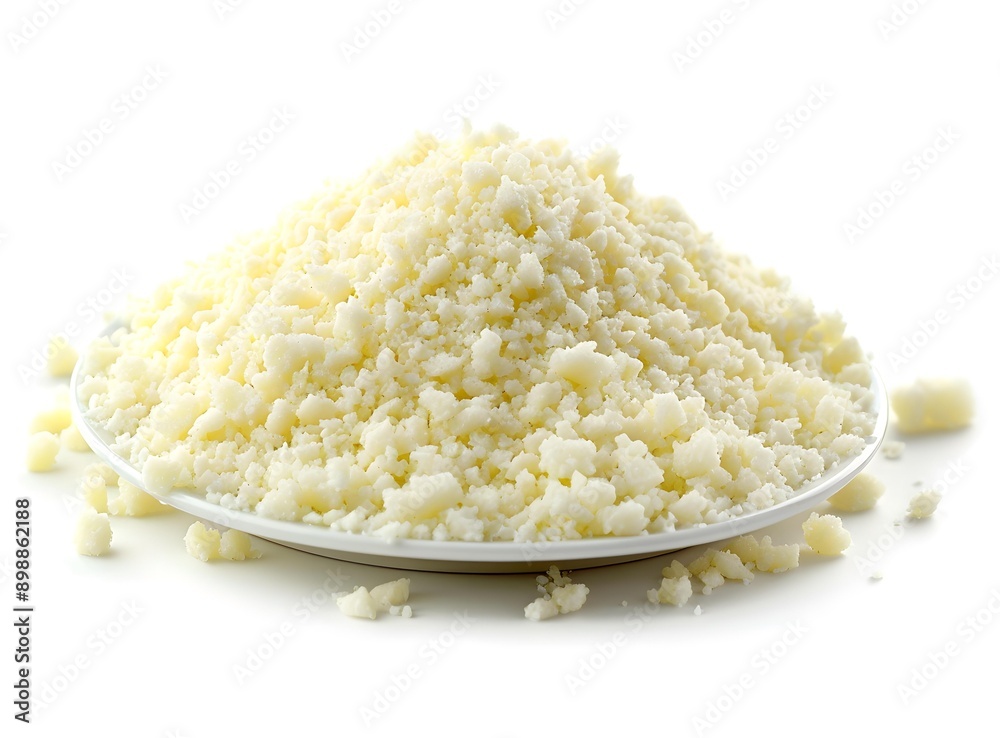 Heap of grated cheese on a plate Heap of grated cheese on a plate
