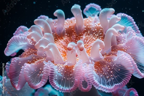 Anemone under the sea, coral anemone underwater in ocean sea. © Wuttichaik