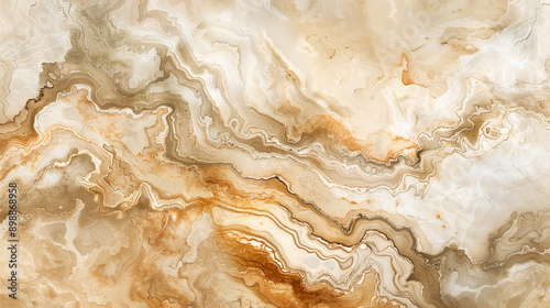 Elegant Sandstone Background Featuring a Smooth, Textured Surface with Abstract Marble and Swirled Watercolor Effects, Perfect for a Luxurious Italian-Inspired Kitchen or Floor Design