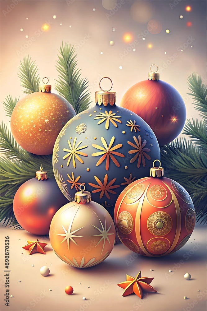 christmas background with balls and christmas tree christmas background with balls and christmas tree