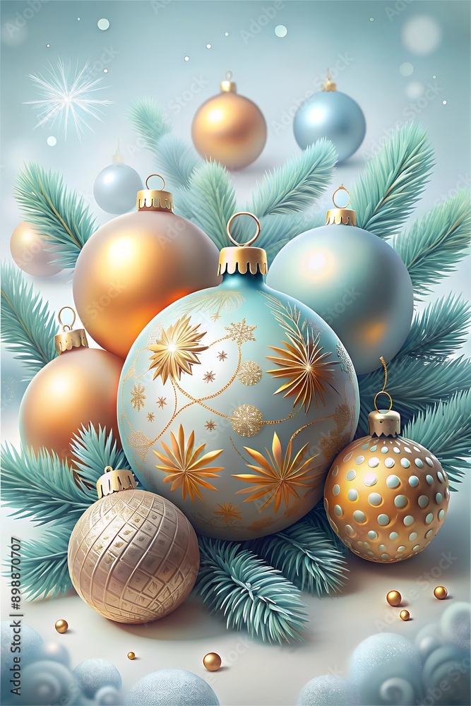 christmas background with balls and snowflakes christmas background with balls and snowflakes