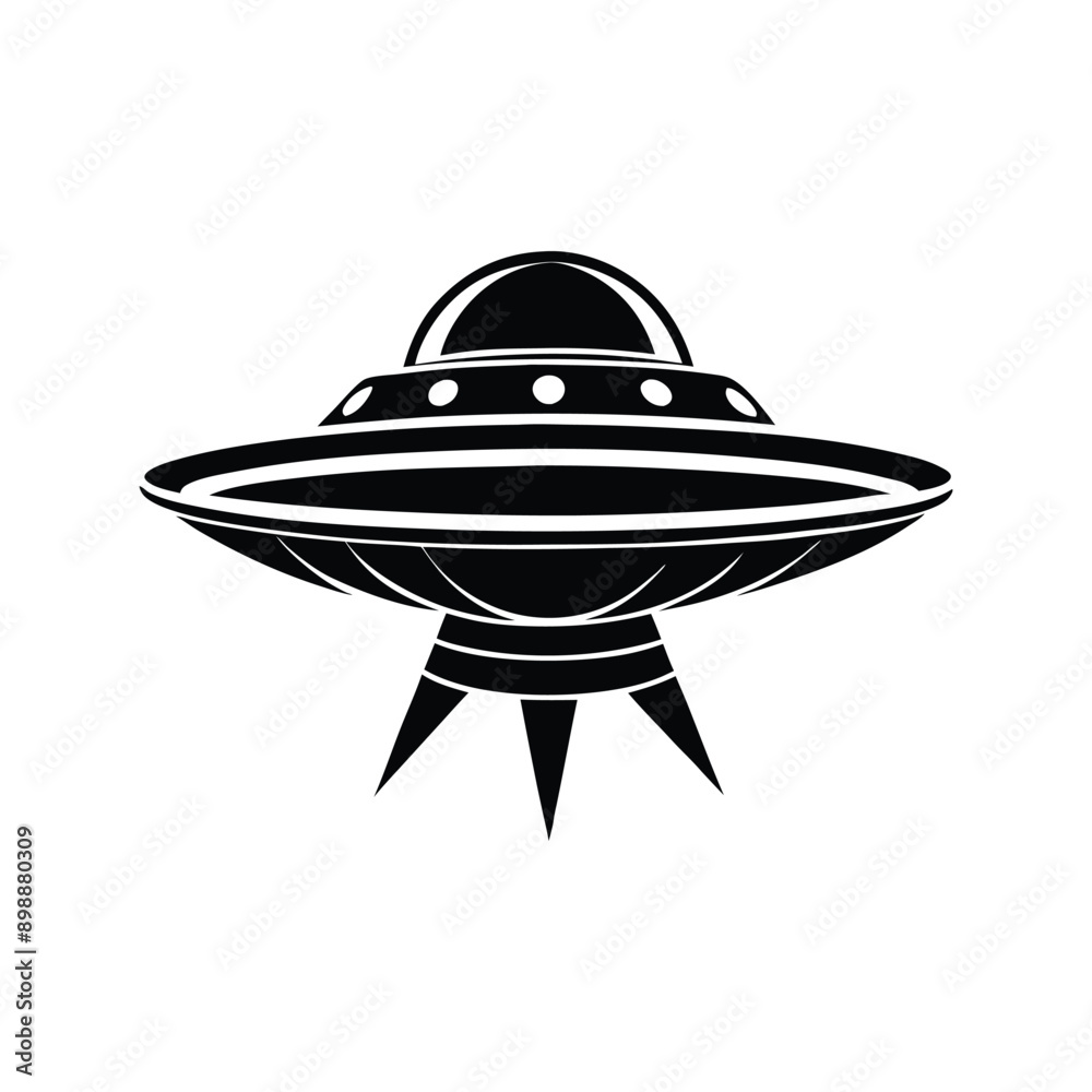 silhouette of an alien spaceship vector design silhouette of an alien spaceship vector design