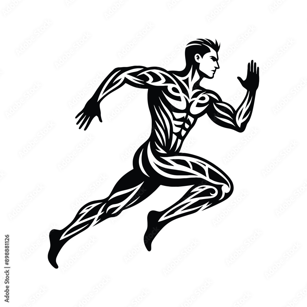 Naklejka premium Running