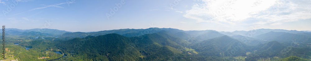 Great Smoky Mountains stock photo, aerial panorama, Summer 2024 Great Smoky Mountains stock photo, aerial panorama, Summer 2024