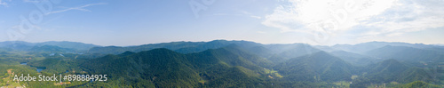 Great Smoky Mountains stock photo, aerial panorama, Summer 2024