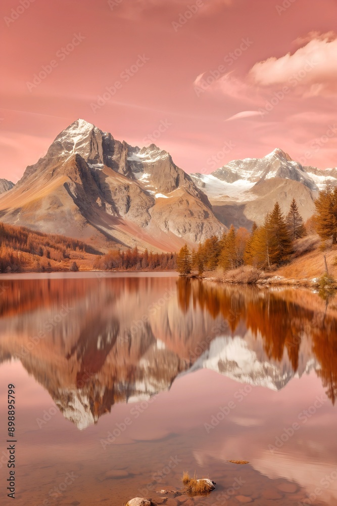 reflection of the mountain in lake reflection of the mountain in lake