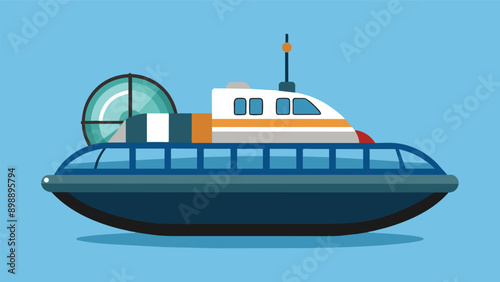 Sleek Hovercraft Vector Illustration Modern Design for Dynamic Graphics photo