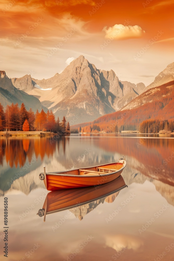 Obraz premium lake and mountains