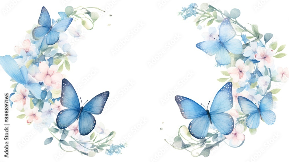 frame with butterflies frame with butterflies