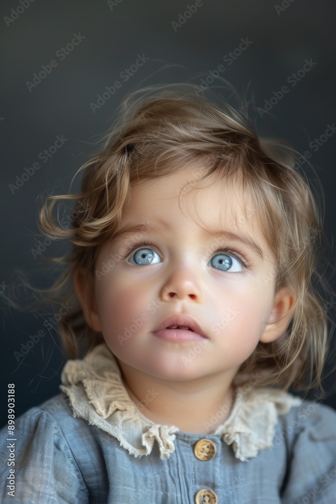 Photorealistic beautiful one and a half year old child portrait Generative AI Photorealistic beautiful one and a half year old child portrait Generative AI
