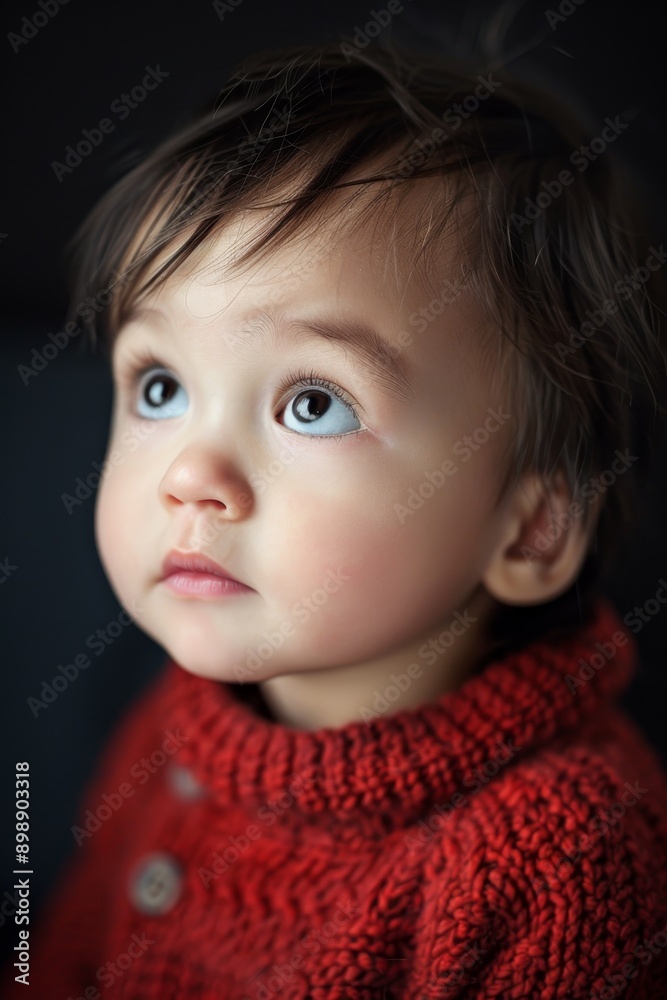 Photorealistic beautiful one and a half year old child portrait Generative AI Photorealistic beautiful one and a half year old child portrait Generative AI