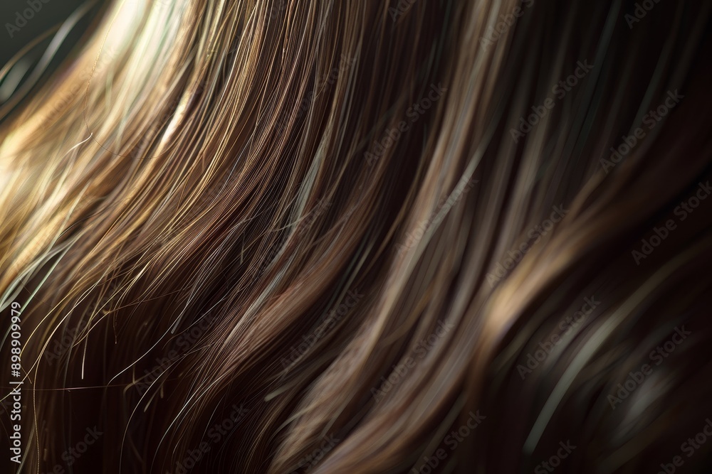 A woman's picture with glossy, healthy hair Generative AI