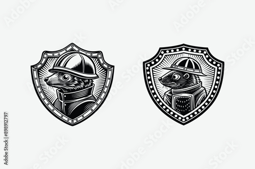 A tribal lion shield emblem design with a crown and skull face mask symbol, featuring a king's protection and Halloween ornament