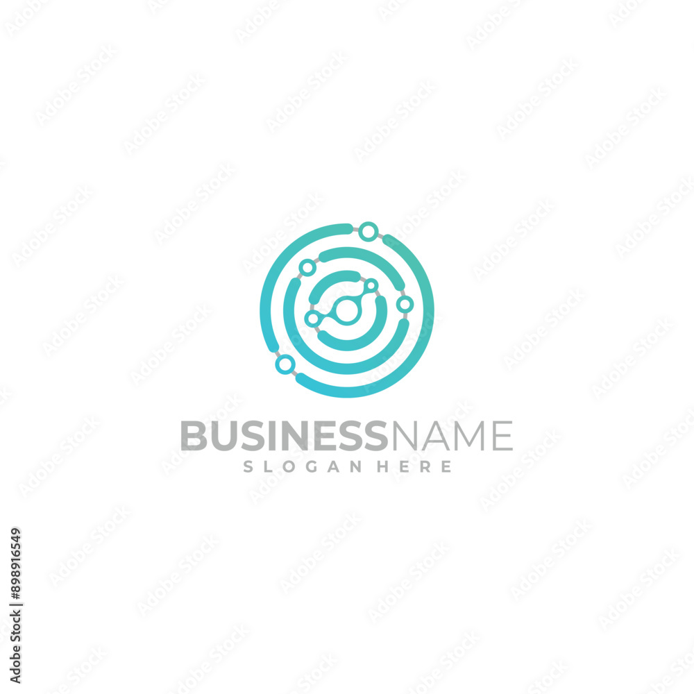 Circuit Circle Tech Logo line connection concept design Circuit Circle Tech Logo line connection concept design